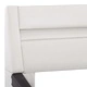 Рамка за легло с LED, бяло и черно, изкуствена кожа, 100x200 cм   