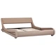 Рамка за легло, капучино, изкуствена кожа, 120x200 cм