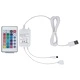 Рамка за легло с LED, черна, изкуствена кожа, 140x200 cм 