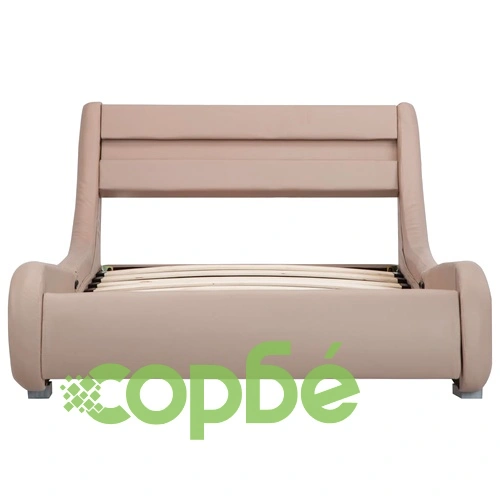 Рамка за легло с LED, капучино, изкуствена кожа, 90x200 cм  ➤ топ цена ➤ sorbe.bg