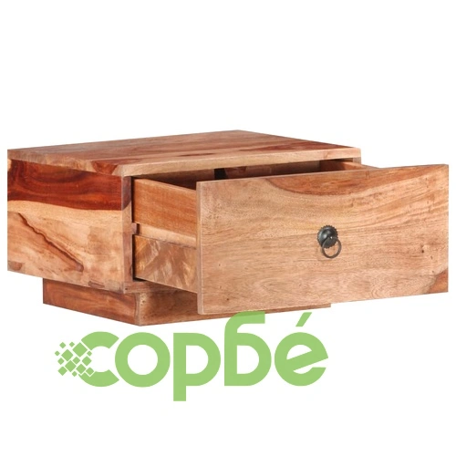 Нощно шкафче, 40x40x25 см, акациево дърво масив ➤ топ цена ➤ sorbe.bg