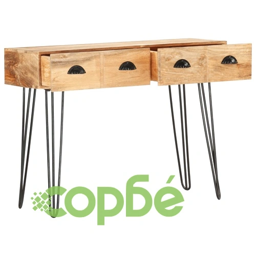 Конзолна маса, 100x35x76 cм, манго масив ➤ топ цена ➤ sorbe.bg