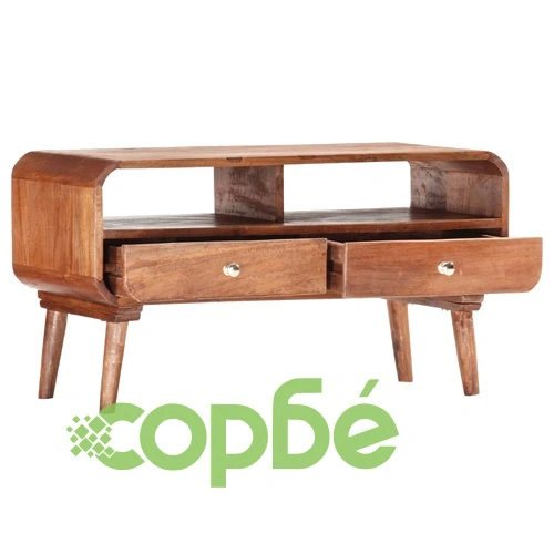 ТВ шкаф, 90x35x47 см, мангово дърво масив ➤ топ цена ➤ sorbe.bg