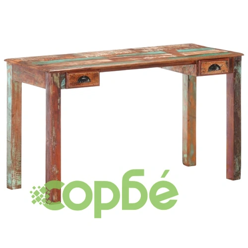 Бюро, 130x55x76 см, регенерирано дърво масив ➤ топ цена ➤ sorbe.bg