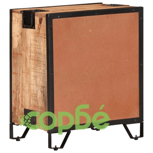 Нощно шкафче, 43x30x51 см, грубо мангово дърво масив ➤ топ цена ➤ sorbe.bg