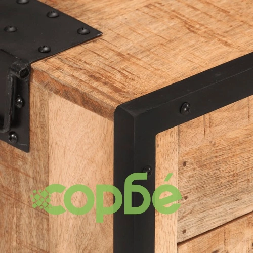 Нощно шкафче, 43x30x51 см, грубо мангово дърво масив ➤ топ цена ➤ sorbe.bg