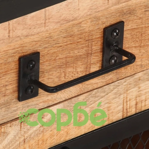 Нощно шкафче, 43x30x51 см, грубо мангово дърво масив ➤ топ цена ➤ sorbe.bg