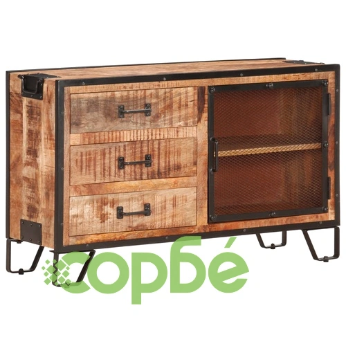 Бюфет, 100x31x60 см, грубо мангово дърво масив ➤ топ цена ➤ sorbe.bg