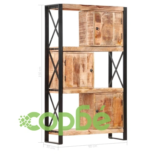 Етажерка за книги, 90x30x150 cм, мангово дърво масив ➤ топ цена ➤ sorbe.bg