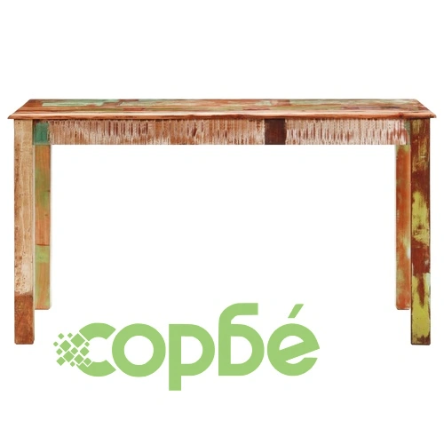 Трапезна маса, регенерирано дърво масив, 140x70x76 см ➤ топ цена ➤ sorbe.bg