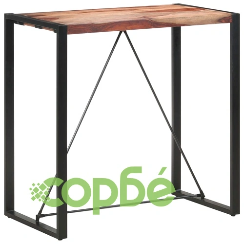 Бар маса, 110x60x110 см, акациево дърво масив ➤ топ цена ➤ sorbe.bg