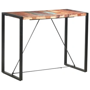 Бар маса, 140x70x110 см, регенерирано дърво масив