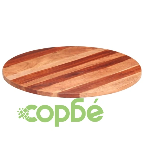 Плот за маса, акациево дърво масив, кръгъл, 25-27 мм, 80 cм ➤ топ цена ➤ sorbe.bg