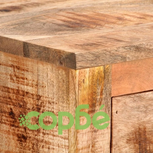 Страничен шкаф на колелца, 70x40x75 см, манго масив ➤ топ цена ➤ sorbe.bg