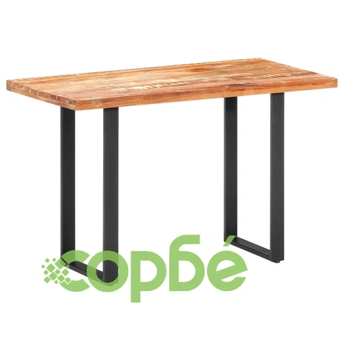Трапезна маса, 120x60x76 см, регенерирано дърво масив ➤ топ цена ➤ sorbe.bg