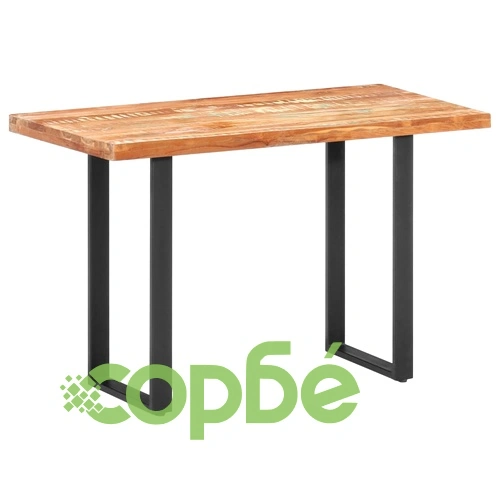 Трапезна маса, 120x60x76 см, регенерирано дърво масив ➤ топ цена ➤ sorbe.bg