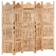 Ръчно резбован параван, 5 панела, 200x165 cм, манго масив