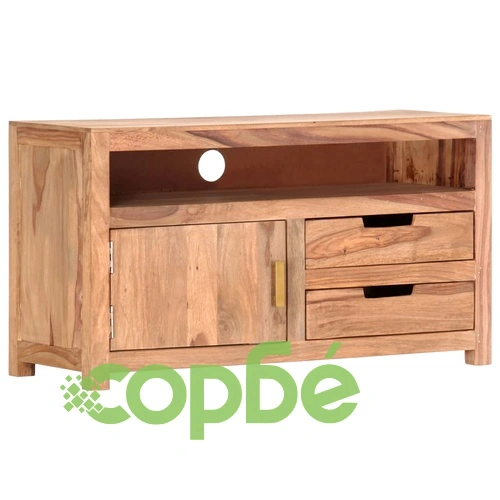 ТВ шкаф, 90x35x50 см, шишамово дърво масив ➤ топ цена ➤ sorbe.bg
