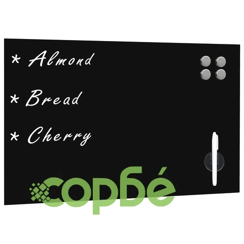 Магнитна дъска за стенен монтаж, стъкло, 50x30 см ➤ топ цена ➤ sorbe.bg