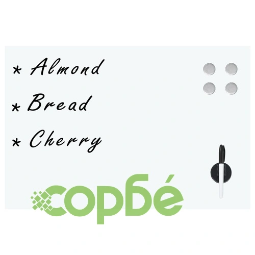 Магнитна дъска за стенен монтаж, стъкло, 50x30 см ➤ топ цена ➤ sorbe.bg