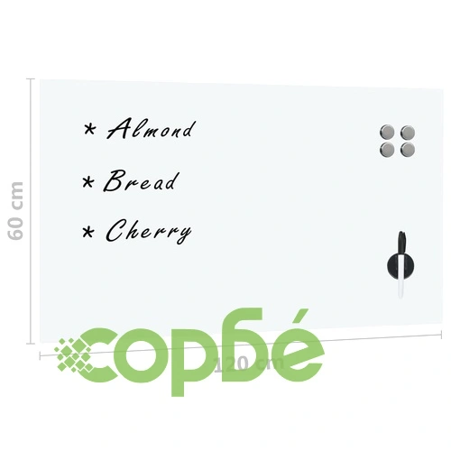 Магнитна дъска за стенен монтаж, стъкло, 120x60 см ➤ топ цена ➤ sorbe.bg