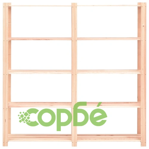 5-етажен стелаж, 170x38x170 см, бор масив, 500 кг ➤ топ цена ➤ sorbe.bg