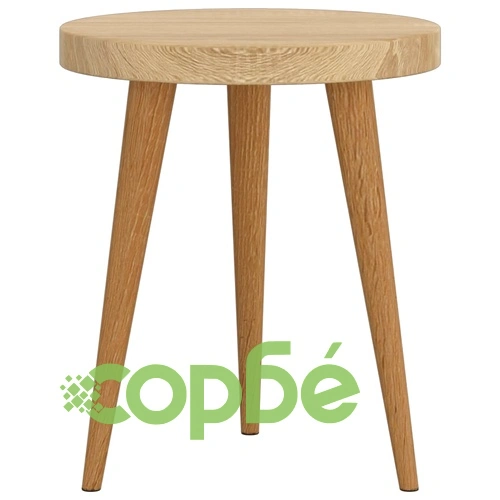 Комплект помощни масички от 3 части светлокафяв МДФ и желязо ➤ топ цена ➤ sorbe.bg