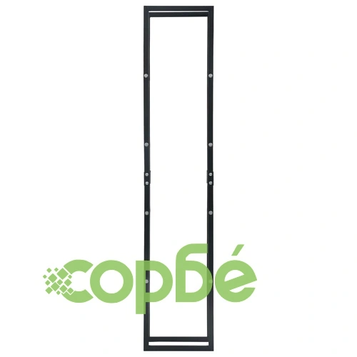 Стойка за дърва, черна, 40x25x200 см, стомана ➤ топ цена ➤ sorbe.bg