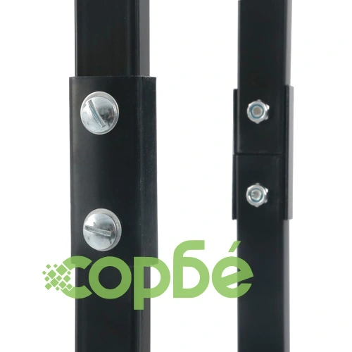 Стойка за дърва, черна, 40x25x200 см, стомана ➤ топ цена ➤ sorbe.bg