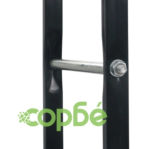 Стойка за дърва, черна, 100x25x200 см, стомана  ➤ топ цена ➤ sorbe.bg