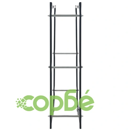 Стойка за дърва, черна, 100x25x100 см, стомана  ➤ топ цена ➤ sorbe.bg