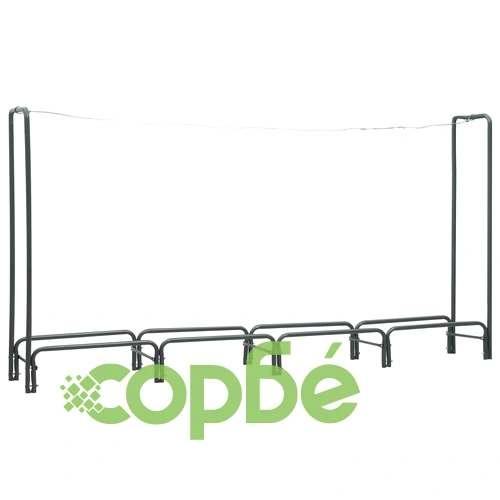 Стойка за дърва, антрацит, 240x35x120 см, стомана  ➤ топ цена ➤ sorbe.bg