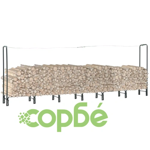 Стойка за дърва, антрацит, 360x35x120 см, стомана  ➤ топ цена ➤ sorbe.bg