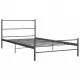 Рамка за легло, сива, метал, 90x200 см