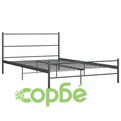 Рамка за легло, сива, метал, 160x200 см ➤ топ цена ➤ sorbe.bg