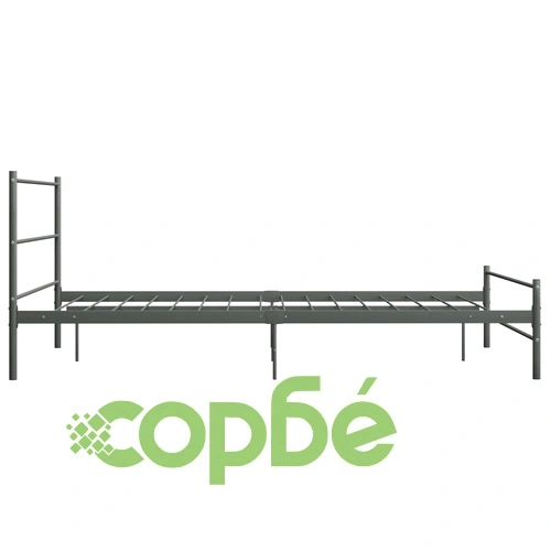 Рамка за легло, сива, метал, 160x200 см ➤ топ цена ➤ sorbe.bg