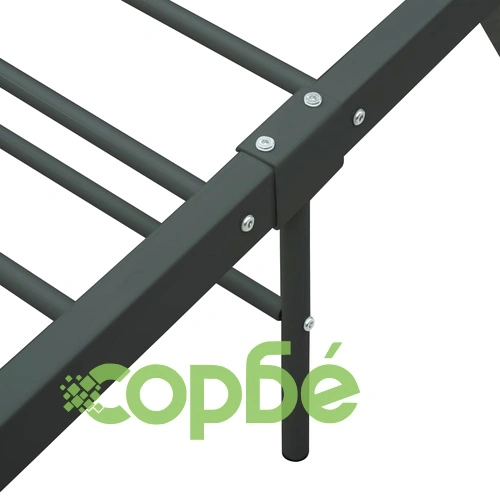 Рамка за легло, сива, метал, 160x200 см ➤ топ цена ➤ sorbe.bg