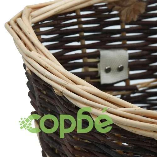 Раница за дърва за огрев с презрамки, 44,5x37x50 см, върба ➤ топ цена ➤ sorbe.bg