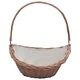 286987  Firewood Basket with Handle 57x46,5x52 cm Brown Willow