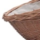 286987  Firewood Basket with Handle 57x46,5x52 cm Brown Willow