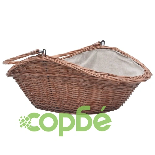 286988  Firewood Basket with Handle 60x44x55 cm Natural Willow ➤ топ цена ➤ sorbe.bg
