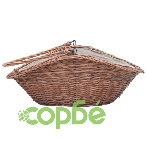 286988  Firewood Basket with Handle 60x44x55 cm Natural Willow ➤ топ цена ➤ sorbe.bg