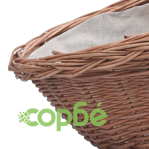 286988  Firewood Basket with Handle 60x44x55 cm Natural Willow ➤ топ цена ➤ sorbe.bg