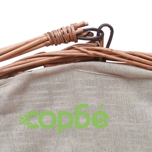286988  Firewood Basket with Handle 60x44x55 cm Natural Willow ➤ топ цена ➤ sorbe.bg