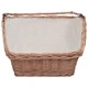 286989  Firewood Basket with Handle 61,5x46,5x58 cm Brown Willow