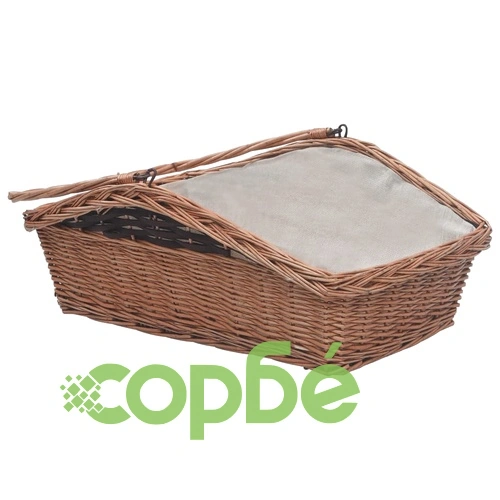 286989  Firewood Basket with Handle 61,5x46,5x58 cm Brown Willow ➤ топ цена ➤ sorbe.bg