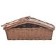 286989  Firewood Basket with Handle 61,5x46,5x58 cm Brown Willow