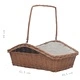 286989  Firewood Basket with Handle 61,5x46,5x58 cm Brown Willow