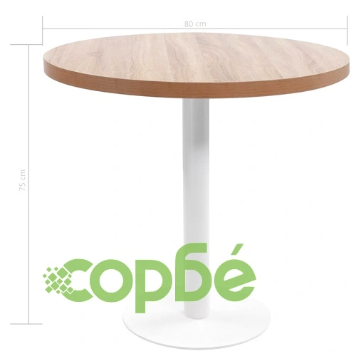 Бистро маса, светлокафява, 80 см, МДФ ➤ топ цена ➤ sorbe.bg