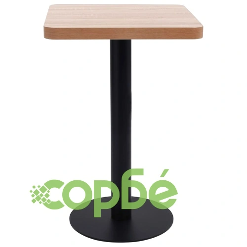 Бистро маса, светлокафява, 50x50 см, МДФ ➤ топ цена ➤ sorbe.bg